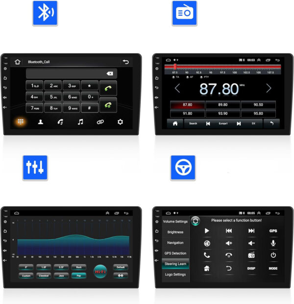 Radio samochodowe Hikity z ekranem do Renualt SA Clio, Bluetooth, FM - obrazek 2