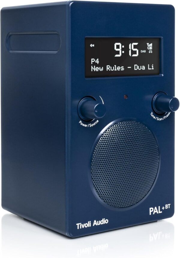 Vintage radio-budzik Tivoli Audio PAL BT, FM, niebieski, Powystawowy - obrazek 4