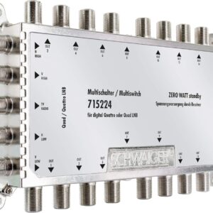Rozdzielacz SCHWAIGER 715224 SAT splitter z 16 wyjściami do dystrybucji sygnału satelitarnego w budynkach