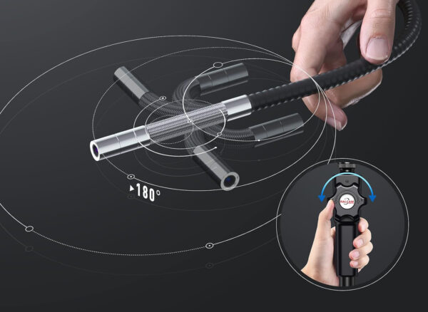 Kamera endoskopowa Ralcam z oświetleniem, 8,5 mm, HD1080P, 8 LED, 2m kabel - obrazek 6
