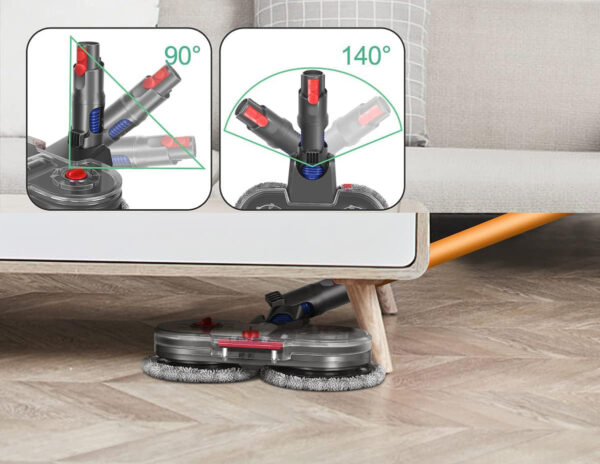 UŻYWANE Mop do Dyson V12 elektryczny Jajadeal Slim z 12 padami i zbiornikiem na wodę - obrazek 3