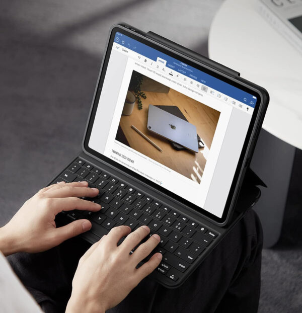 Etui z klawiaturą ESR Ascend Case Lite 6B006, iPad Pro 12.9 2022, niemiecki układ klawiatury QWERTZ czarne - obrazek 6