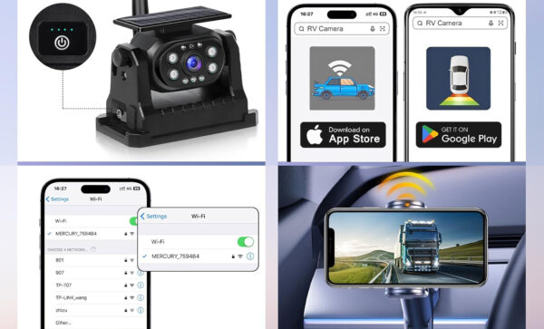 Hodozzy kamera solarna WiFi 1080P bezprzewodowa z magnetycznym uchwytem - obrazek 4