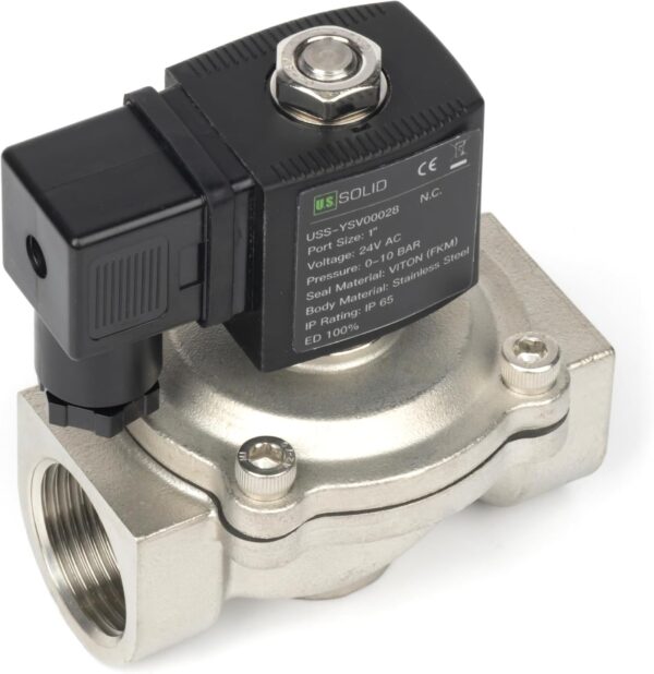 Zawór wodny US Solid 1 cal, 24 V, NC 0-10 bar IP65 elektrozawór do automatyzacji przepływu wody - obrazek 3