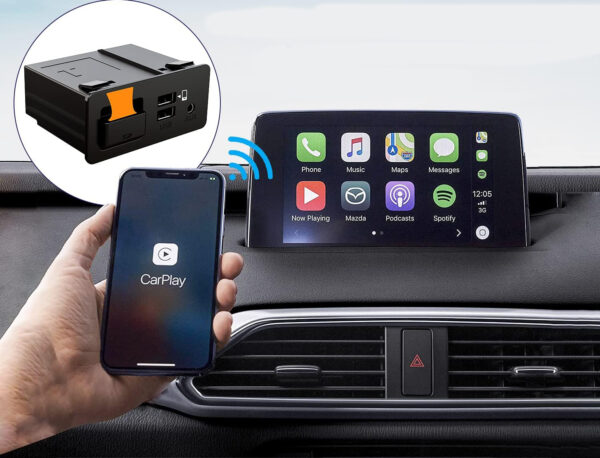 Adapter CarPlay bezprzewodowy Mazda TK78-66-9U0C USB MZD 2014-2021 bez Android Auto - obrazek 3