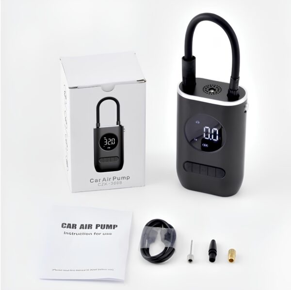 Mini kompresor samochodowy 3w1 (+ latarka + powerbank) 120w CZK-3668 - obrazek 5