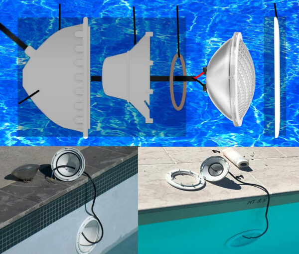 USZKODZONE Światło LED do basenu LyLmLe 30W IP68 12V oświetlenie podwodne - obrazek 2