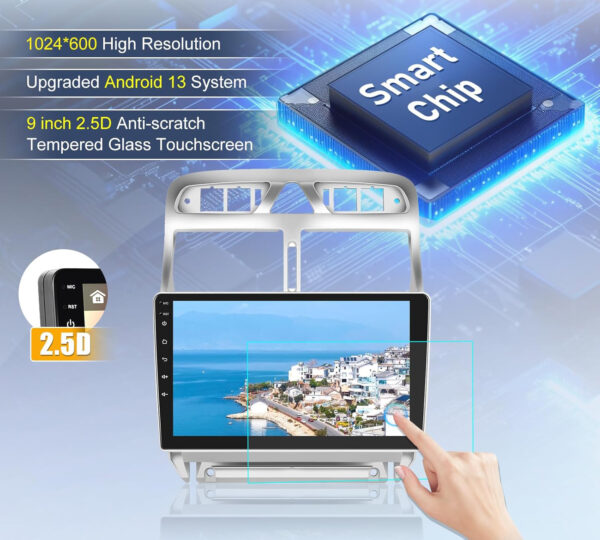 NHOPEEW Radio Samochodowe 2+64G Android do Peugeot 307 z GPS i WiFi - obrazek 7