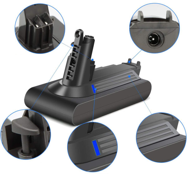 Akumulator Batterytec do Dyson DS-V11B, 18,5 x 11,3 x 9,2 cm Powystawowy - obrazek 6