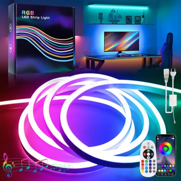 Używany BAGZY Neon LED RGB 20M 220V IP65 Kontrola przez Aplikację 120 LED/M - obrazek 2
