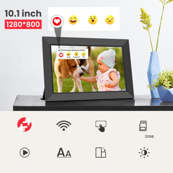 Frameo 10,1" cyfrowa ramka, WiFi, 32 GB, HD, dotykowa, 2 szt. - obrazek 2