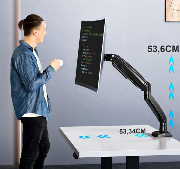 NIEKOMPLETNY Uchwyt do monitora HUANUO HNSS12 stojak na monitor max 12 kg, USB, VESA 75/100 POWYSTAWOWY - obrazek 2