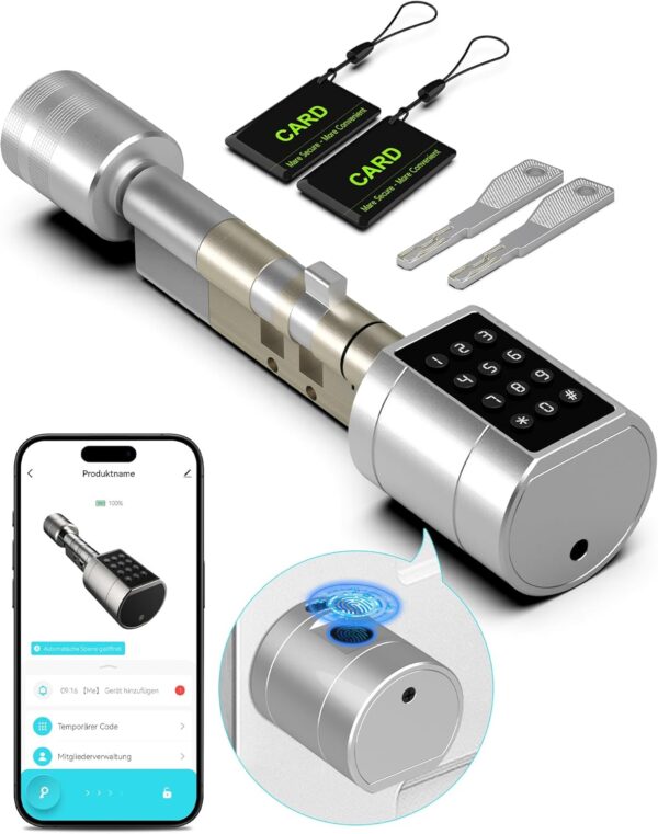 UŻYWANE Zamek drzwiowy z odciskiem palca kodem L111 RFID Bluetooth 50-100 mm
