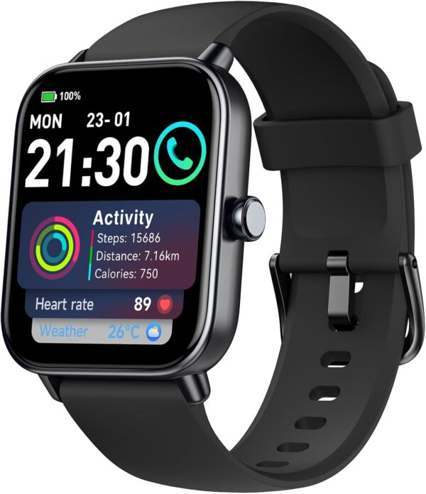 Smartwatch AEAC IDW19, 1,8-calowy, 110 trybów, IP68, czarny