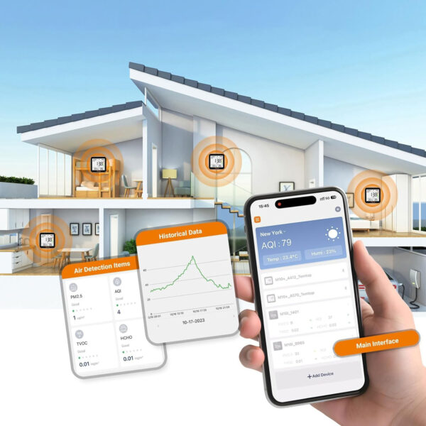 Miernik powietrza Temtop M10+ 6w1 CO2 PM2.5 VOC BT temperatura wilgotność - obrazek 4