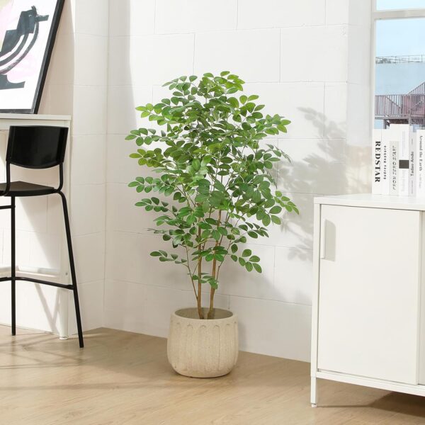 Sztuczne drzewo moringa Kazeila 120 cm roślina w doniczce do dekoracji wnętrz - obrazek 2