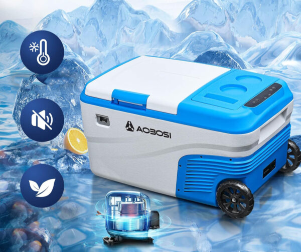 Przenośna lodówka AAOBOSI DT25 (25L), -20 do +20°C, 12/24V DC, 100-240V AC - obrazek 3