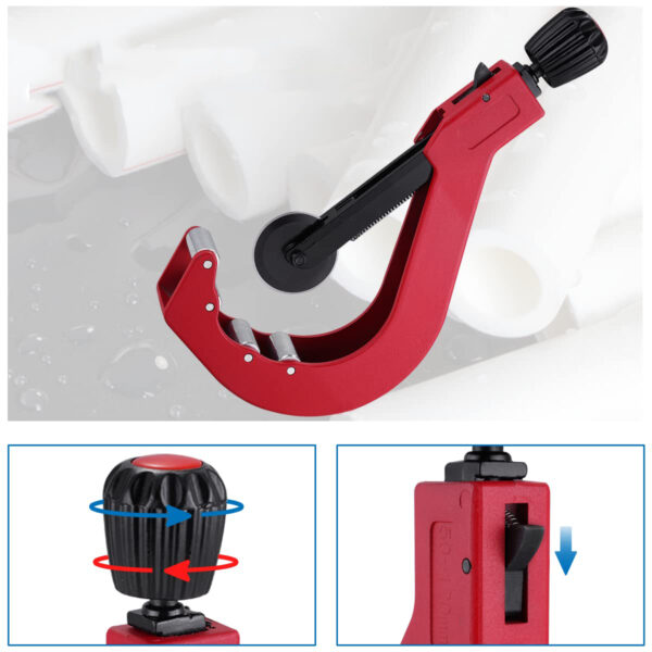 Obcinak BAOSHISHAN do rur PVC/PE/PPR, 50-120mm, twarde tworzywa Powystawowy - obrazek 4