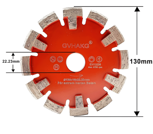 Tarcza diamentowa GVHAKG V-segment 16×12 mm do bardzo twardego betonu - obrazek 2