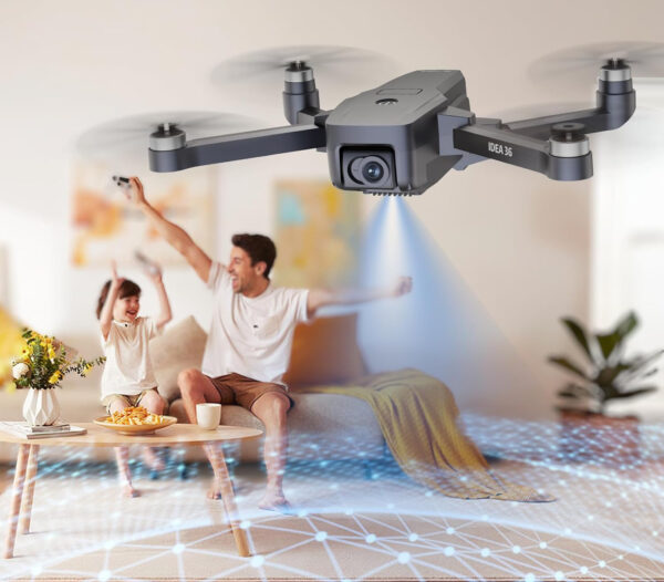 Dron le-idea IDEA36 z kamerą 4K HD, GPS, 5G, czas lotu 36 minut na 2 bateriach - obrazek 3