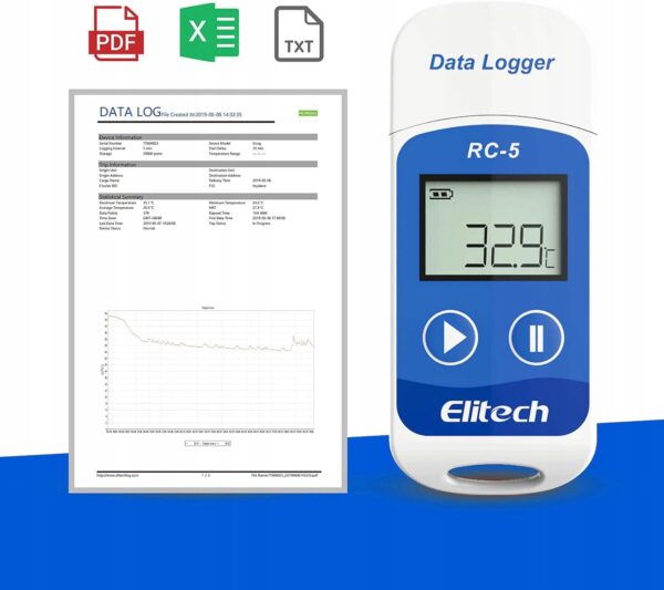 Termohigrometr Elitech RC-5 USB do 32000 punktów, dla komputerów Mac i PC - obrazek 4