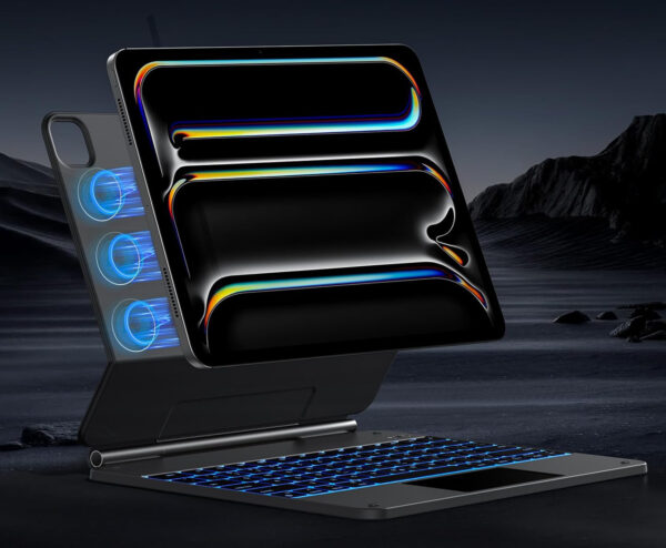 (Brak oryginalnego opakowania) Klawiatura Bluetooth z Etui iPad Pro 13" M4 2024 OMOTON KC011 QWERTZ DE podświetlana - obrazek 4