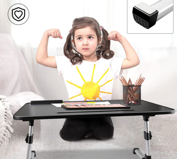 Stolik na laptopa AirOpen AC077 składany 60×34 cm czarny przenośny blat biurkowy z regulacją - obrazek 3