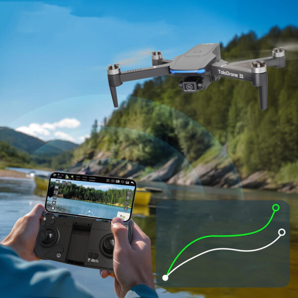 Powystawowy Dron FPV Toladrone TD31 5G WiFi 4K 200 metrów z kamerą HD i zdalnym sterowaniem do zdjęć lotniczych i nagrań - obrazek 4