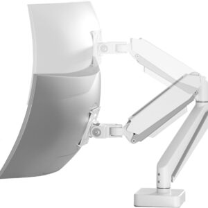 Biały uchwyt HILLPORT A9W na monitor 13-49 cali, 20 kg, VESA 75/100 mm