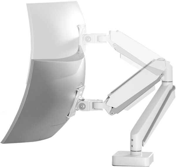 Biały uchwyt HILLPORT A9W na monitor 13-49 cali, 20 kg, VESA 75/100 mm