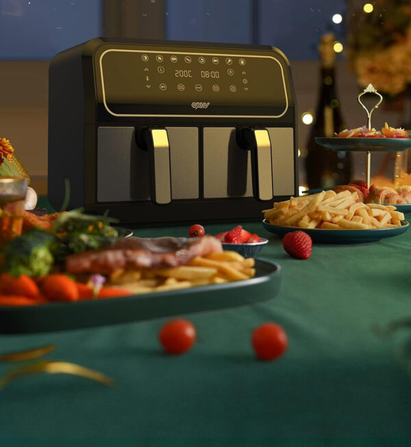 Frytownica dwustrefowa Innsky IS-AF008, 1700W, 4L+4L, do 200C, 8 programów - obrazek 4