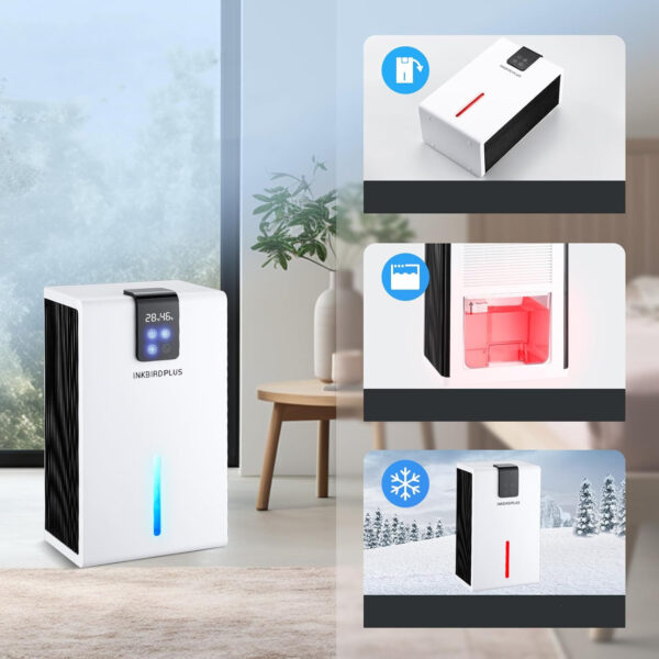 Osuszacz powietrza INKBIRD, 2800 ml, 30 dB, 90 W - obrazek 3