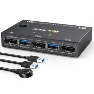 ESKEVE Przełącznik USB 3.0 KVM Displayport 8K 30 Hz 4K 120 Hz