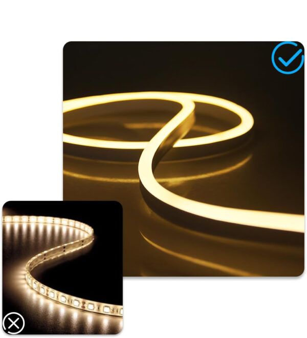 Taśma LED Neon 15m 3000K Ciepła Biała IP65 + Pilot, Ściemniacz 120 LED/m ( Brak oryginalnego opakowania) - obrazek 5