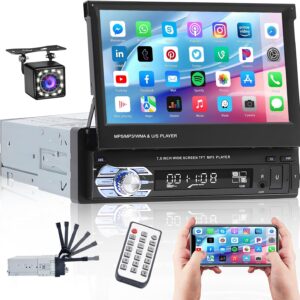 UŻYWANY Radio samochodowe Hikity 1DIN 7", BT, USB, FM, AUX, Mirror Link