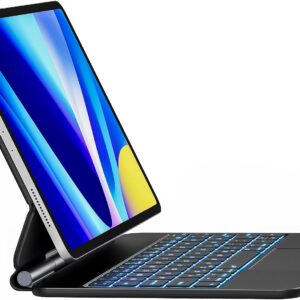 Etui Earto do iPada Air 5 z klawiaturą QWERTZ, 7-kolorowym podświetleniem iPad 11 Pro