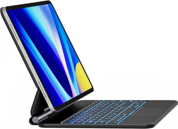 Etui Earto do iPada Air 5 z klawiaturą QWERTZ, 7-kolorowym podświetleniem iPad 11 Pro