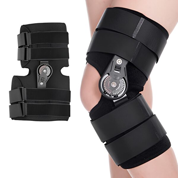 Orteza stawu kolanowego Kireina rozmiar S kolor czarny stabilizator kolana z elastycznym wsparciem - obrazek 3