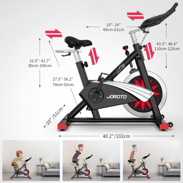 UŻYWANY Rower stacjonarny JOROTO X2 X2PRO X4S Bluetooth 100 poziomów oporu - obrazek 10