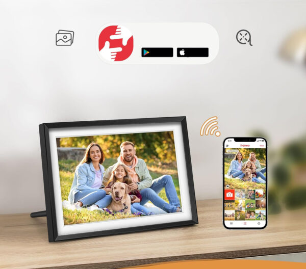 Cyfrowa ramka na zdjęcia 10.1 Apveelveer 32 GB WiFi 1280x800 HD IPS - obrazek 5