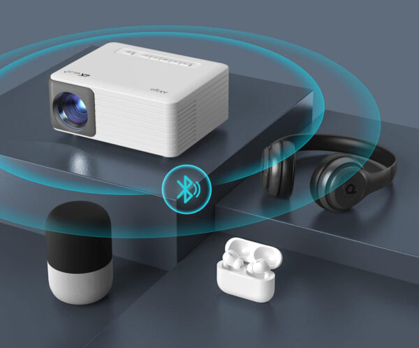 UŻYWANY Mini-projektor AKIYO O1 z Wi-Fi/Bluetooth, Full HD z zadrapaniami - obrazek 6