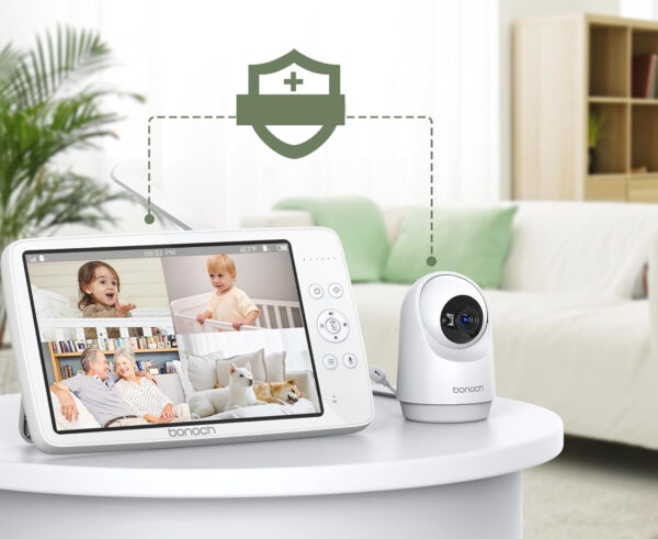 UŻYWANA Niania wideo bonoch 10000mAh IP65 720MP 20W kamera z monitorem dla dziecka i trybem nocnym - obrazek 2
