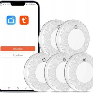 Detektor dymu Safeliveo CS12W, Wi-Fi, Tuya/Smart Life, 5 szt.