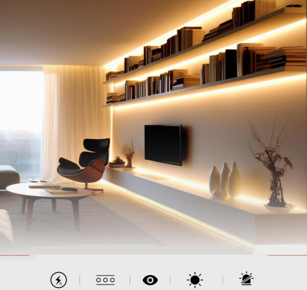 Taśma LED Neon 20m KSIBNW EU-D331 230V IP65 biała neutralna zasilacz - obrazek 3