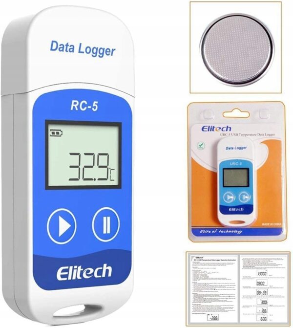 Termohigrometr Elitech RC-5 USB do 32000 punktów, dla komputerów Mac i PC - obrazek 2