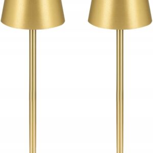 Bezprzewodowa Lampa Stołowa LED Zoeger 3000K, USB-C, IP54, Złota