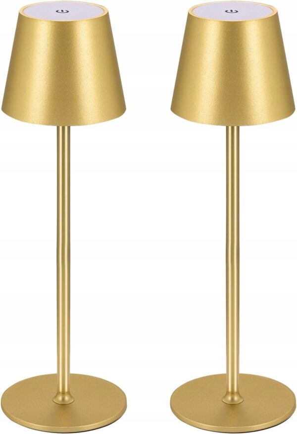 Bezprzewodowa Lampa Stołowa LED Zoeger 3000K, USB-C, IP54, Złota