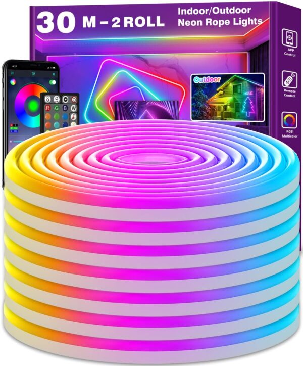 Używana Taśma neonowa LED AILBTON 30m Pilot zdalnego sterowania IP65