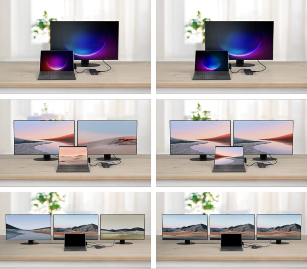 Stacja dokująca Yeemie Pro, MicroSD, VGA 1080P@60Hz, HDMI 4K@30Hz, USB 3.0 - obrazek 7
