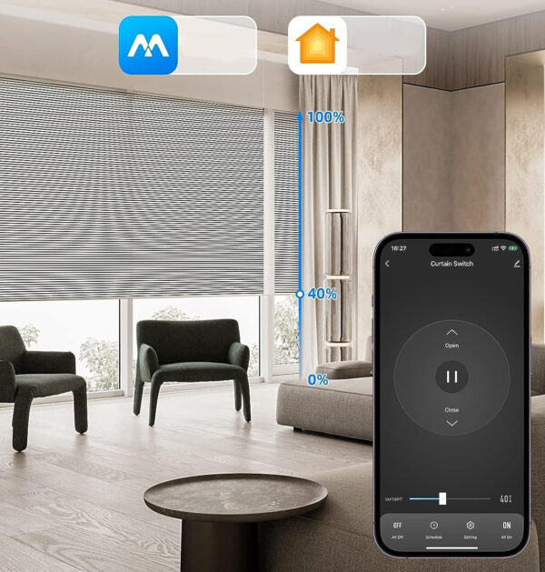 Przełącznik żaluzjowy Maxcio SDCS-01 HomeKit, WiFi, 4 szt. - obrazek 7